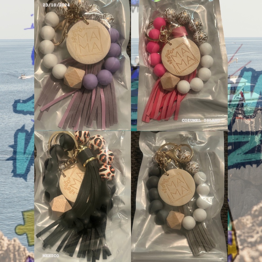 Mama Keychain Set with Tassels